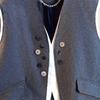 Women's V-Neck Contrast Patchwork Suit Vest