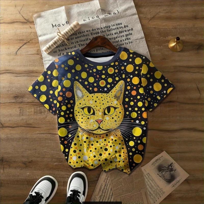 Casual Ladies Short Sleeve Fashion Printed Top Loose T-Shirts Women’s