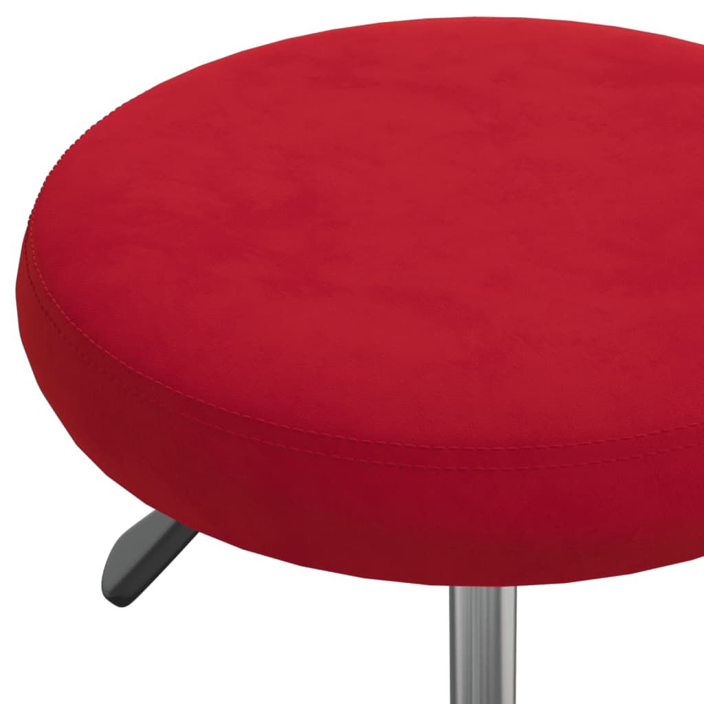 Massage Stool Velvet Burgundy