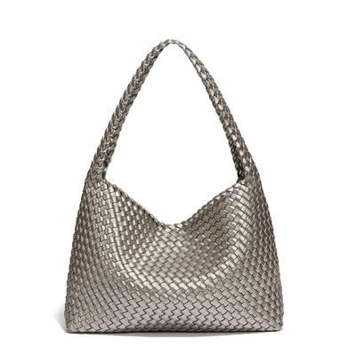Textured, Popular Woven Single-shoulder Women's Bag, Trendy and Versatile, Large-capacity Underarm Bag, Fashionable and Simple Korean-style Tote Bag