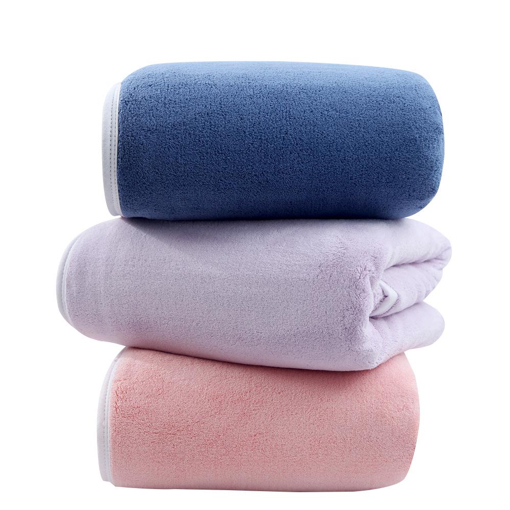 Super Thick 530g Coral Fleece Bath Towel - Large, Quick-Dry, Absorbent for Women & Adults
