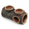 Reptile Hide Cave Reptile Lizard Hideaway Shelter Hollow Log Cave Resin Water Dish Food Bowl for Aquariums and Terrariums Decor