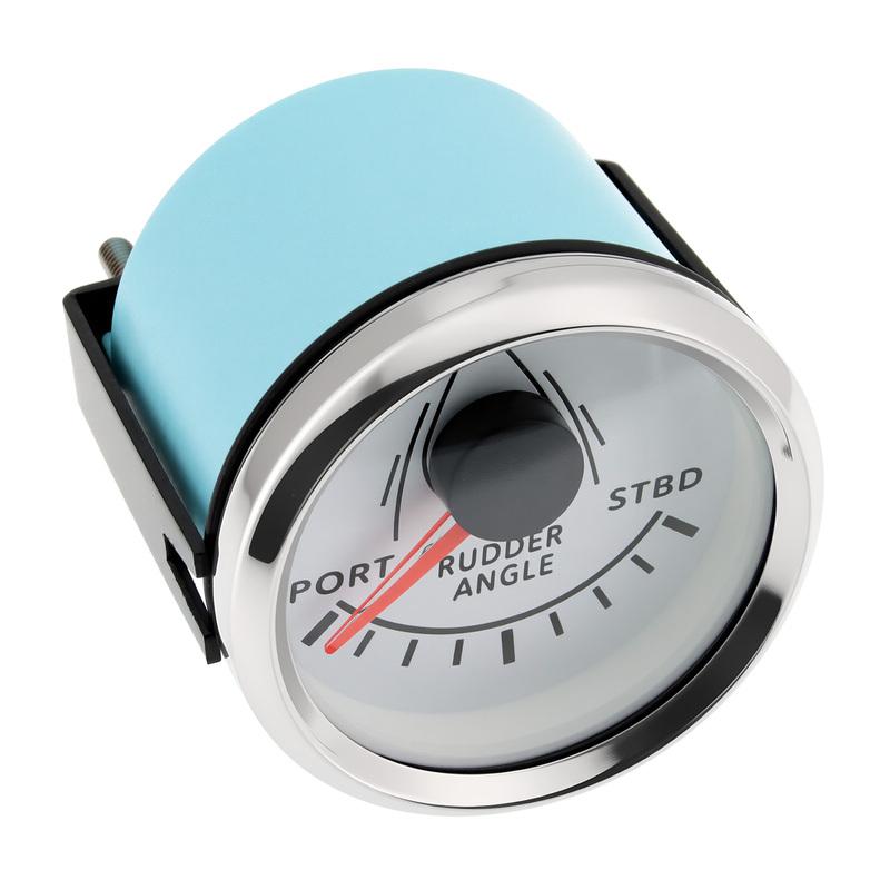 0-190 ohms Universal 52mm Rudder Angle Indicator Gauge 12V 24V with Red Backlight for Marine Boat Yacht Vessel