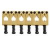 Musiclily Ultra Pitch Stainless Steel Tremolo Bridge Saddles for Stratocaster Electric Gold of 10.5mm Guitars, (Set 6)