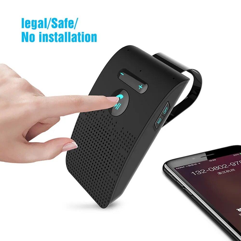 

Автомобильный комплект Bluetooth 5,0 с громкой связью, зажим для солнцезащитного козырька, беспроводной аудиоресивер, автоматический музыкальный плеер, громкая связь, громкий динамик, двойной микрофон