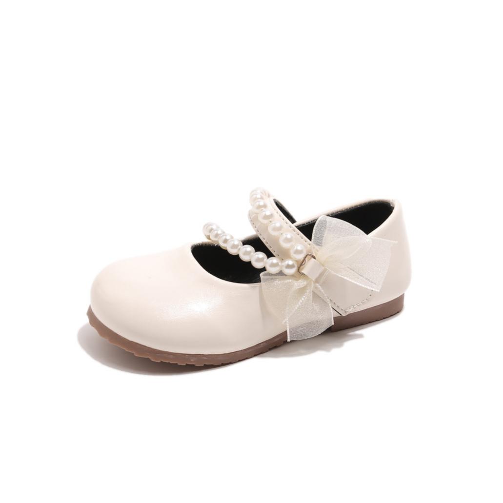 

Туфли принцессы для девочек Детские кожаные туфли Туфли Мэри Джейн с жемчугом Модная обувь для выступлений 23