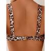 Sexy dámské dvoudílné plavky s kovovým doplňkem Leopardí vzor Bikini Trendy pro dospělé Polyesterová tkanina Vhodné pro plavání
