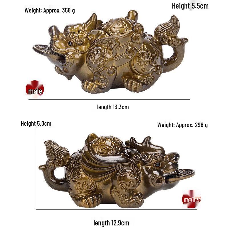 Adornos de resina para mascotas con forma de té que cambian de color