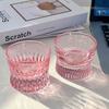 Pink Waist Coffee Glasses Handmade Vintage Drinking Cups for Tea Coffee Juice Drinking Cups for Restaurant Bar Home
