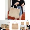 Retro Large Cotton Linen Tote Bag Minimalist Design Ideal For Shopping And Casual Use