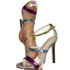 Fashion Color Star Style Narrow Band Buckle Strap Lady Gladiator Sandals Sexy Stiletto High Heel Summer Party Prom Shoes for Women