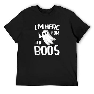 I'm Here For The Boos Halloween Ghost Gift T T-Shirt Anime Graphic Shirts Oversizeds Men's T-shirts