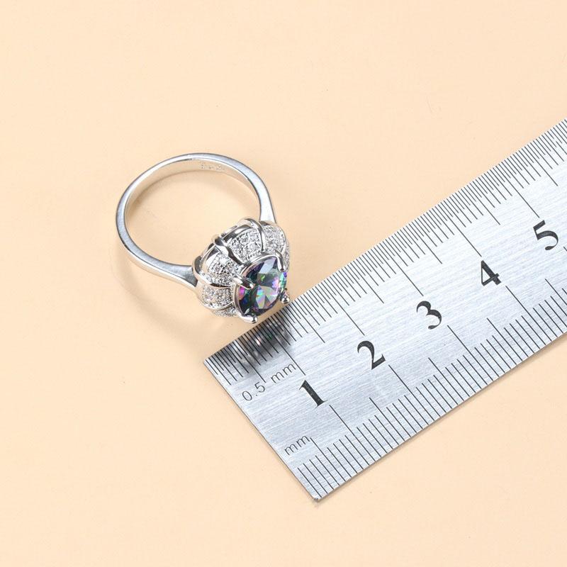 Elegant Women Magic Zirconia Jewelry Luxury Wedding Ring Set Ring Clip Earrings Necklace And Pendant