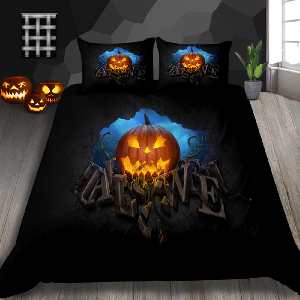 Halloween Duvet Cover Set Thumbedding Halloween Decor Mysterious Forest Bedding Set Double Queen King Size Quilt Cover