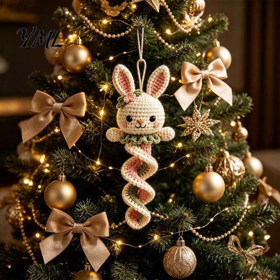 Textile Crafting Hobby Kit Crochet Garden Animal Spiral Hanging Kit, Beginner Friendly DIY Swing Personalized Handmade Gift Idea Butterfly Ladybug