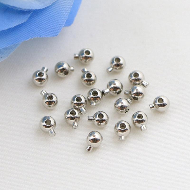 Pack of 10 Stopper Beads Metal Spacer Beads Jewelry Making Accessories Easy Threading Beads Handmade Accessories