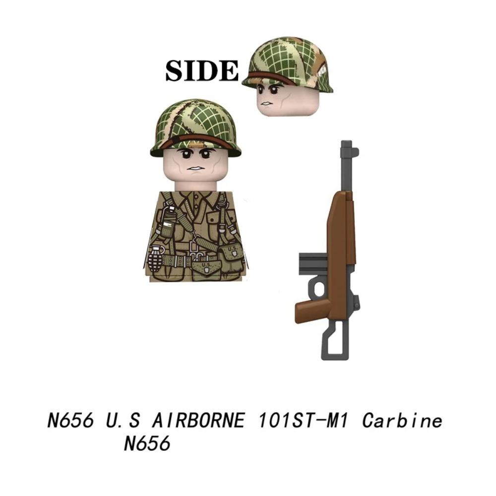 US Airborne 101ST Soldier Figures Building Blocks Officer Army Warrior Infantry Military Accessories Gun Weapon Bricks Toys GR03