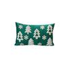 Christmas Green Pillowcase 11.81 X 19.68 Inches Christmas Tree With Snowflakes Throw Pillowcase