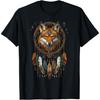 Colorful Mantra Spirit Animal Dreamcatcher Shop Fox Dreamcatcher Native American Indian Feathers Arts Unisex-Adults T-Shirt
