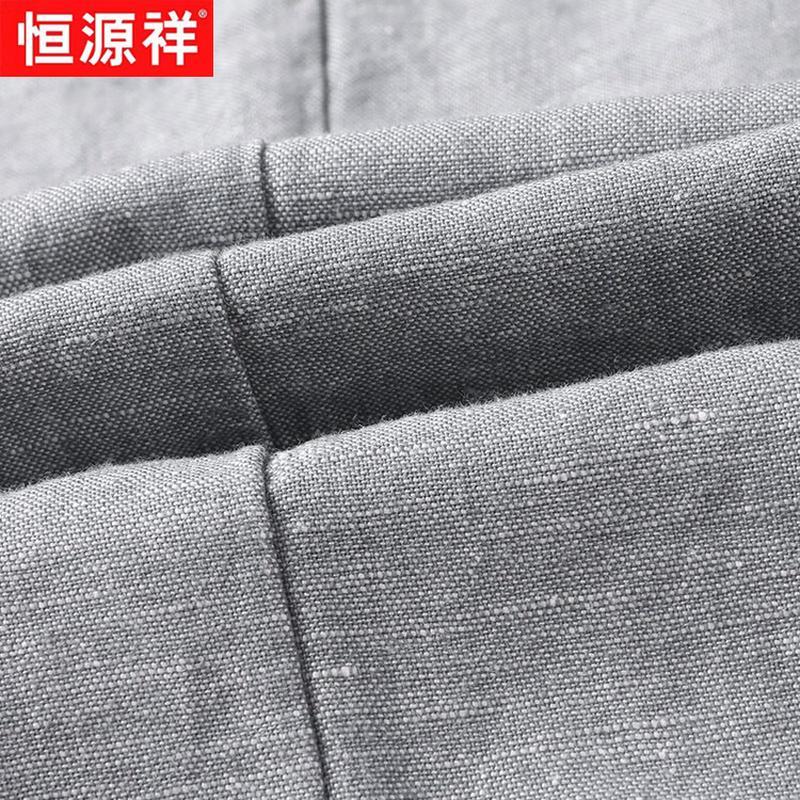 Hengyuanxiang Heren Zomer Linnen Blend Zakelijk Casual Blazer
