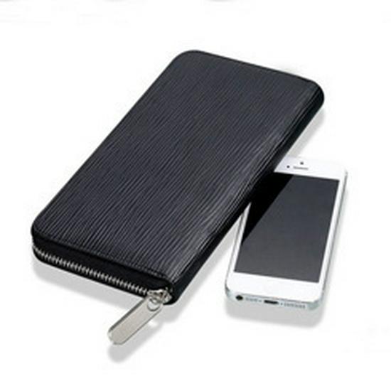 Men's and Women's Japanese Leather Zipper Clutch Wallet with Large Capacity