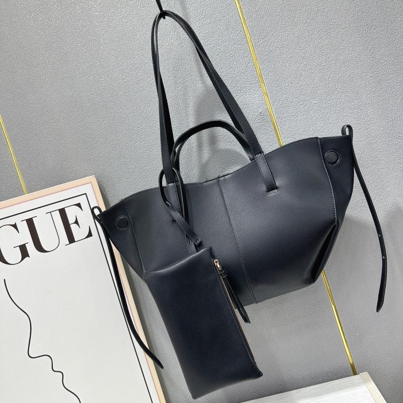 

New tote bag wing bag portable large capacity light luxury underarm women s bag fashionable versatile shoulder bag 45*13*25CM чёрный