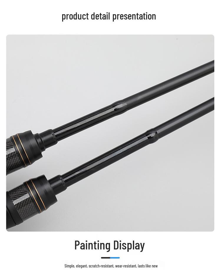 Cross Carbon Ultra-Light Sea Fishing Rod with Hollow Joint, Gun/Straight Handles, M/MH Action