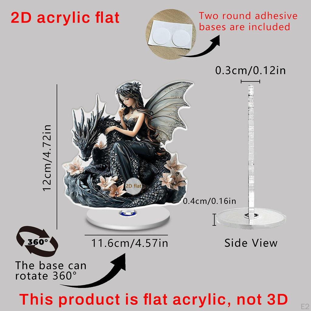 Fairy Desktop Ornament 2D Flat Acrylic Sign Housewarming Gift Crafts Holiday Decorative