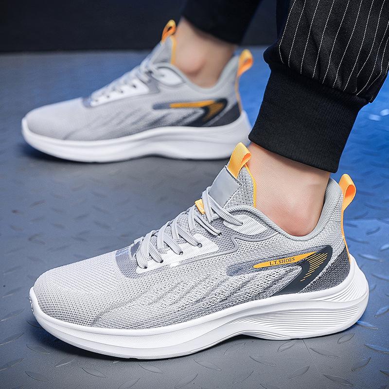 Spring-Summer Men's Plus Size Shock-Absorbing Running Shoes - Super Light and Casual