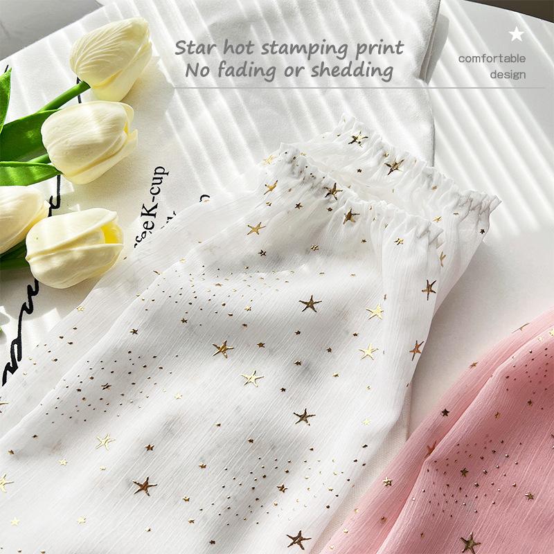 Star Chiffon Yarn Puff Ice Sleeves Daily Clothing Decor Versatile Photography Atmosphere Props Women Sun Protection Uv Arm Cover