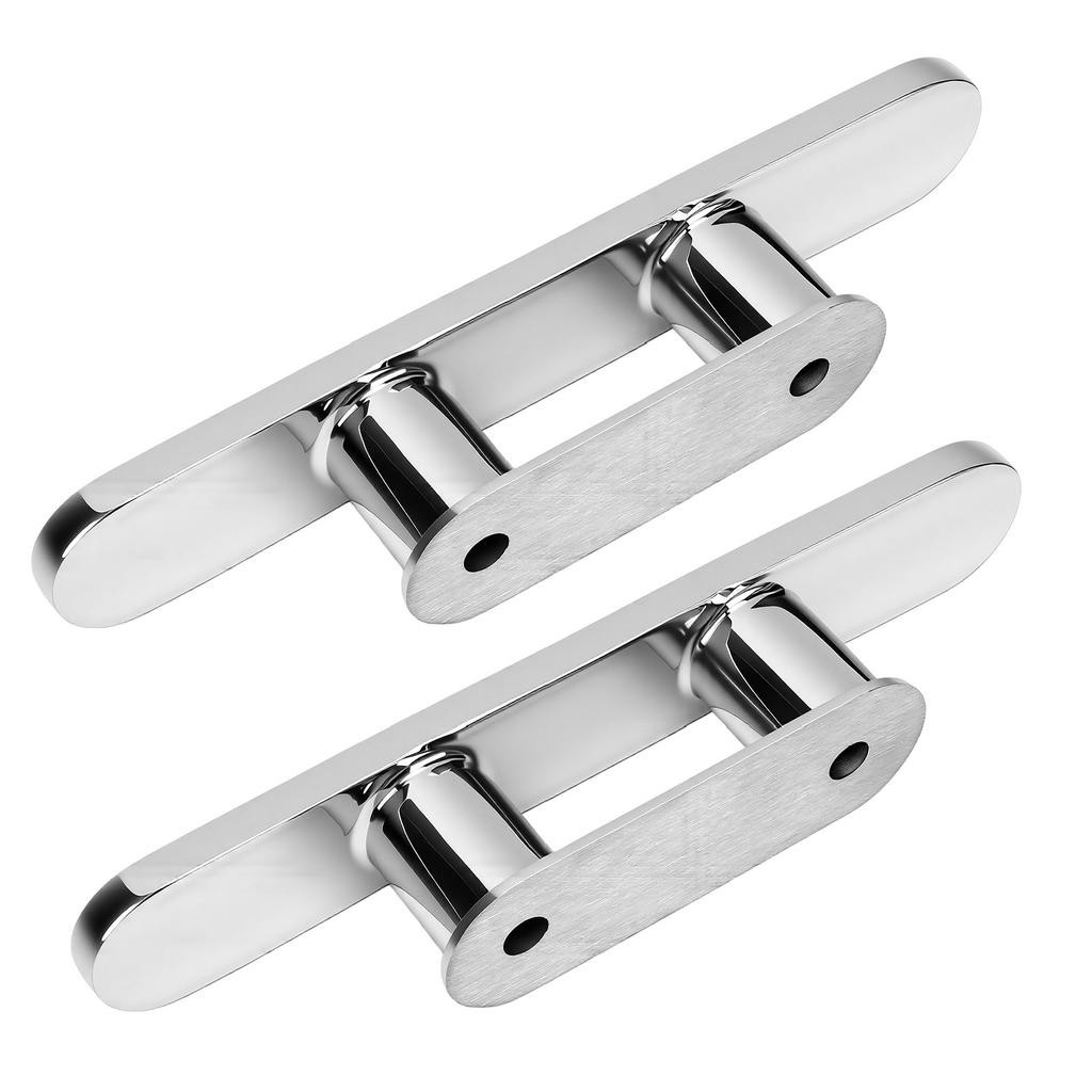 2PCS 10 Inch Boat Cleat Open Base Stainless Steel Marine Dock Cleat for Yachts Ships
