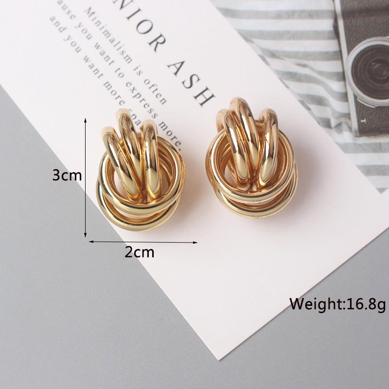 Boucles d'oreilles pendantes torsadées en métal pour femmes, couleur or, alliage enveloppé, déclaration géométrique irrégulière, oreille féminine, zircon, pendientes mujer