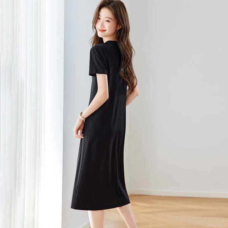 Srcr Mulberry Silk Blend Casual T-Shirt Dress