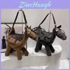 Borsa a Sella in Tela con Chiusura a Zip per Viaggi Casual e Street Style
