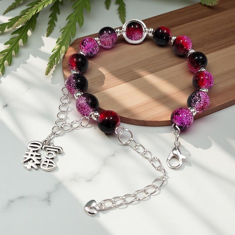 Daisy Popcorn Beaded Bracelet: Elegant Women's Hand Jewelry