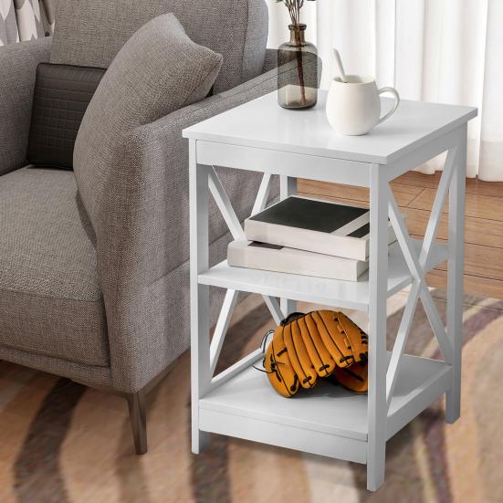 3 Layers Bedside Table Cabinet Storage Rack Shelf Living Room/Bedroom Furniture