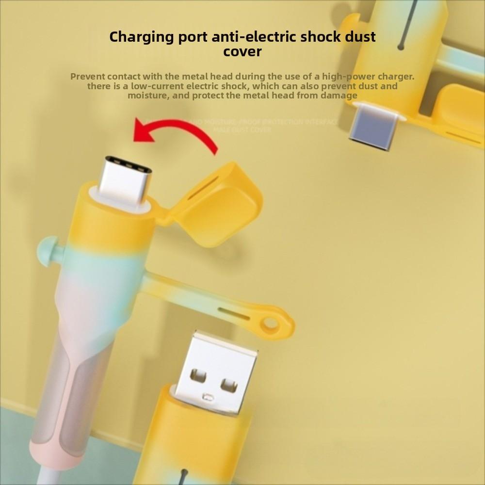 Protective Cap Type C Charger Cable Protector Soft Silicone Silicone Cover  Data Line Protection