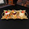 Golden Breakfast Tray Simple Style Modern Rectangular Household Cup Storage Plate Fruit Cake Plate