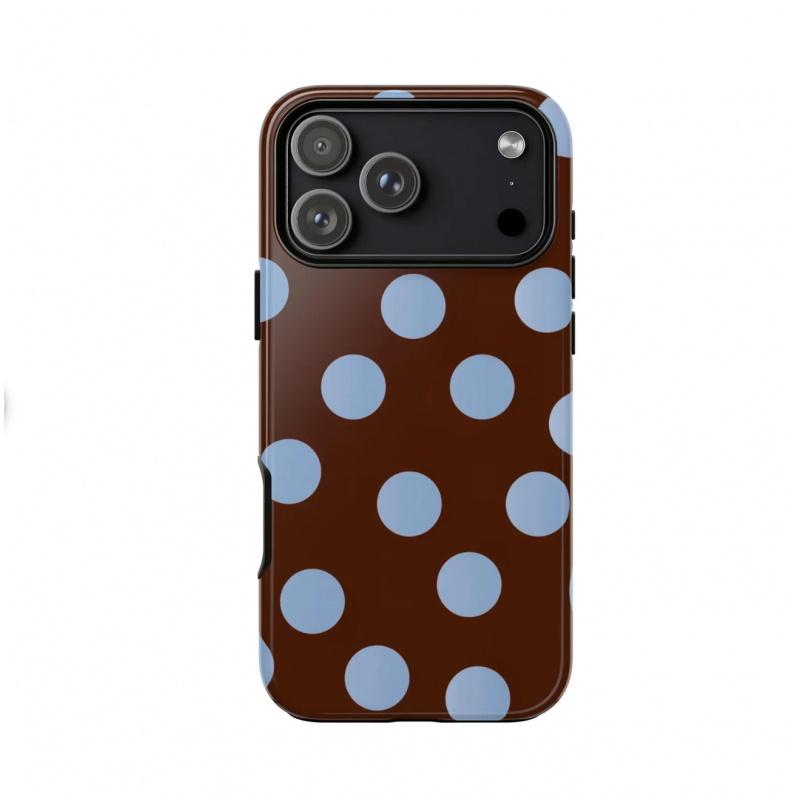 

Fashion Retro Large Polka Dots Phone Case for iPhone 17 16 15 14 13 12 11 X XS XR XSMAX 7 8 Air Pro Max Plus Luxury Double-layer iPhone 17