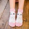 Women Cartoon Flat Boat Socks Korean Style Adorable Cat Dog Design Cotton Short Socks For Spring Autumn Comfortable Ankle Socks