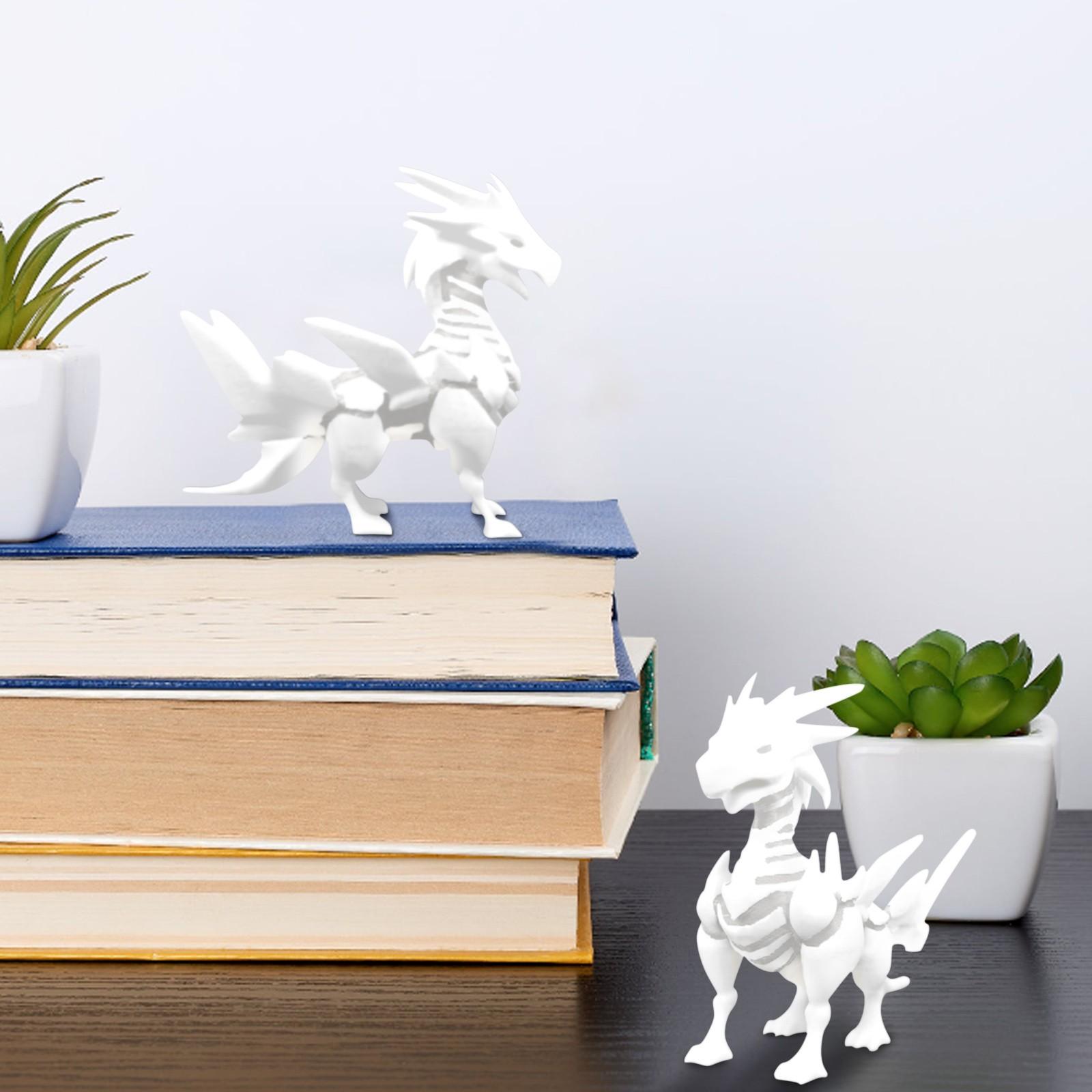 

Игрушка-модель Злого Дракона с подвижными суставами, напечатанная на 3D-принтере One Size белый