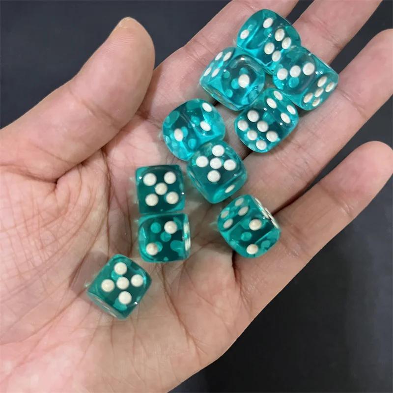 50Pcspack High Quality New 12Mm Acrylic Transparent D6 Point Dice #12 Round Corner Boutique Dice
