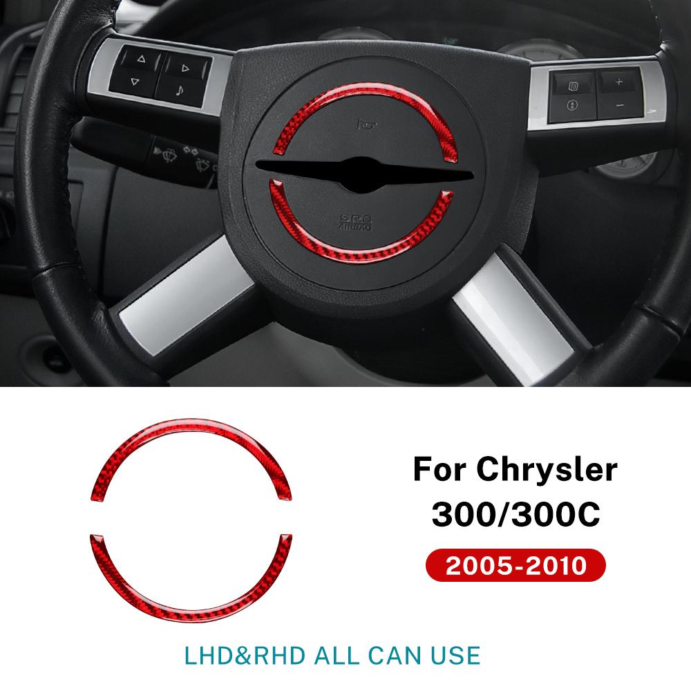 

Real Soft Carbon Fiber Sticker For Chrysler 300 300C 2005 2006 2007 2008 2009 2010 Car Steering Wheel Button Interior Trim