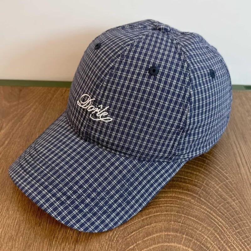 OEING Embroidered Plaid Soft-Top Baseball Cap