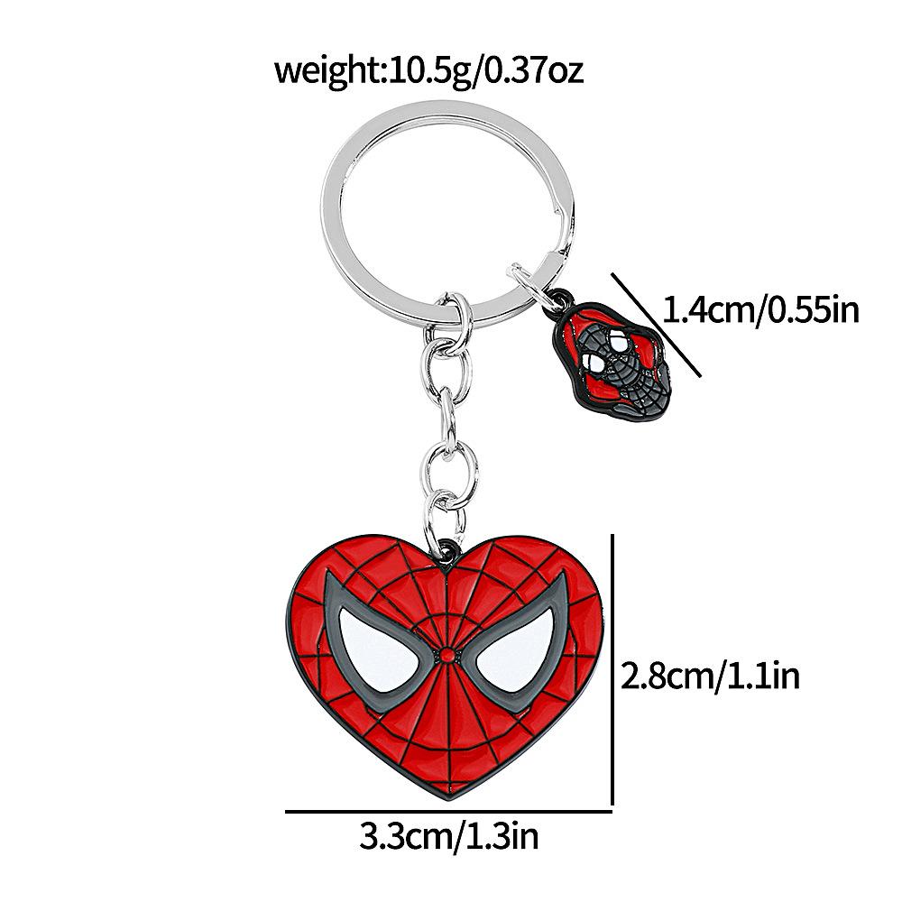 Superhero Film and Television Spider-Man Peripheral Cute Bag Keychain Cartoon Keychain Europe and America