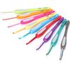 9Pcs Crochet Set Color Plastic Handle DIY HandWoven Sweater Knitting Tools 14cm
