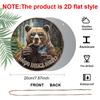 2D Flat 1pc Cool Bear Aluminium Decoration Plaque, Russian Lettering Sign, Home Decor, Bar Decor, Cabin Decor, Patio Decor