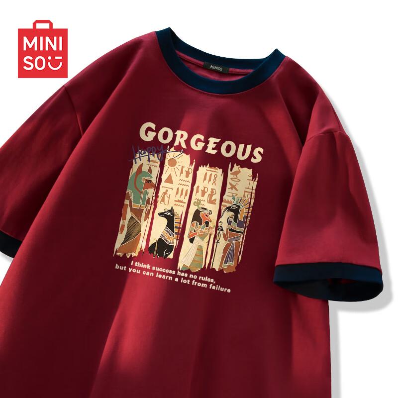 MINISO Men's 2025 Summer Trendy Cotton T-Shirt
