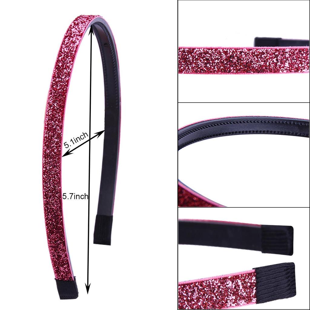 Children's Non-slip Glitter Sequin Fabric Headband - Handmade DIY Hair Accessory