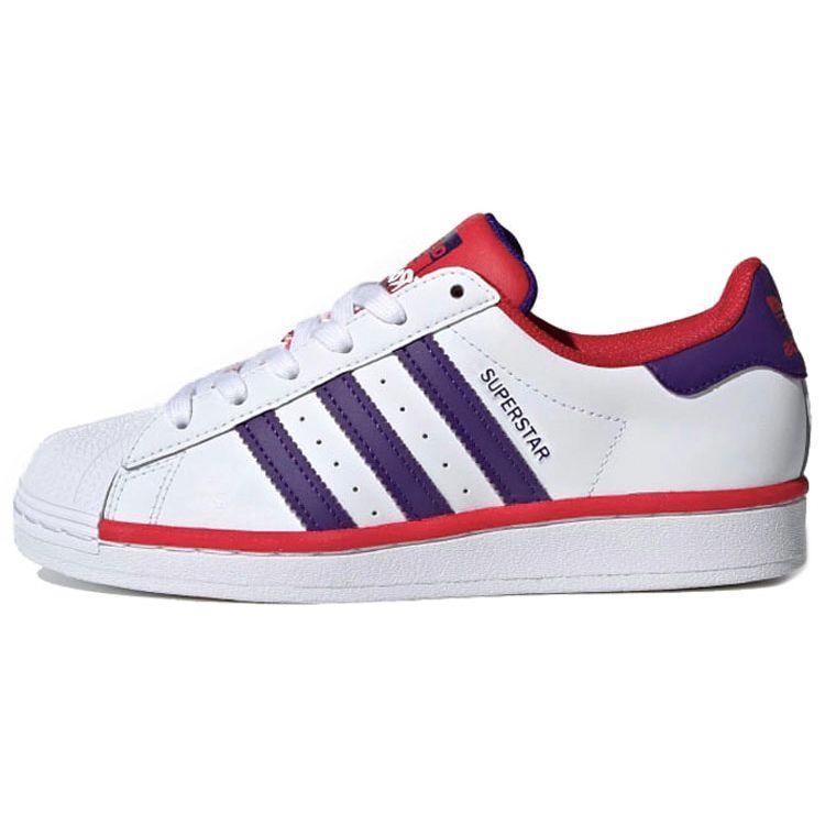 

Детские кроссовки adidas Superstar J White Collegiate Purple Scarlet Cloud-White FV3666